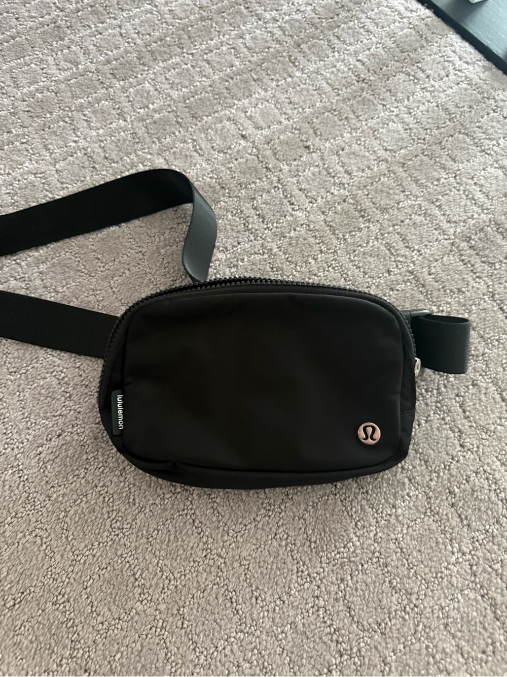 lululemon athletica Black Nylon Sling Belt Bag